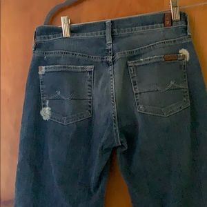 7 seven for mankind crop boy cut jeans size 26